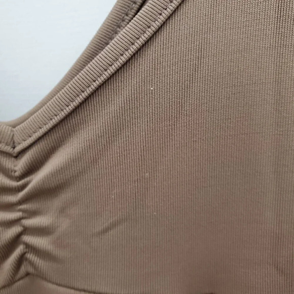 Carilyn Vaile Women's Brown Slinky Knit Sleeveless Flowy Princess Maxi USA Sz S - Picture 3 of 5